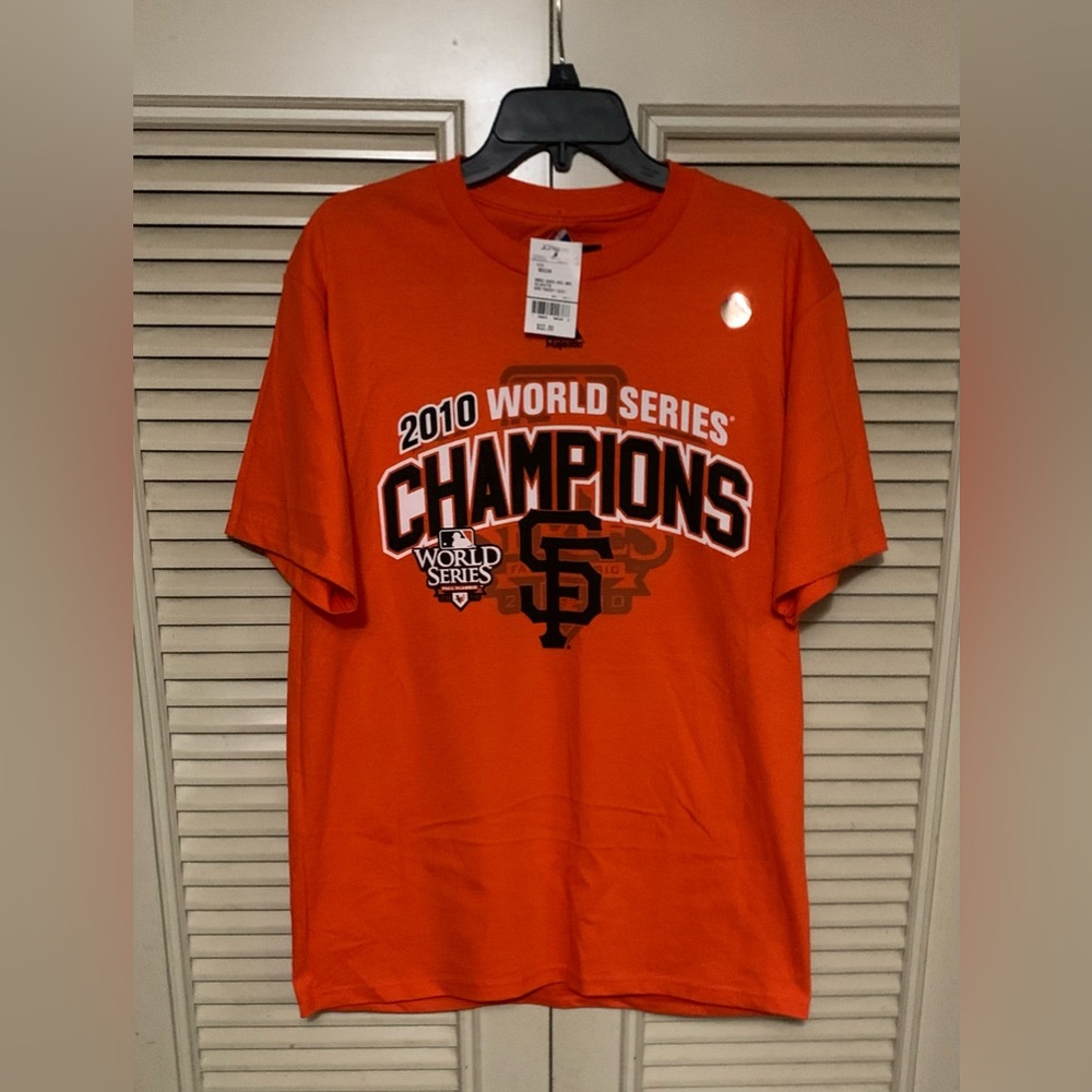 San Francisco Giants 2010 World Series champions majestic t shirt medium NWT - Picture 2 of 5